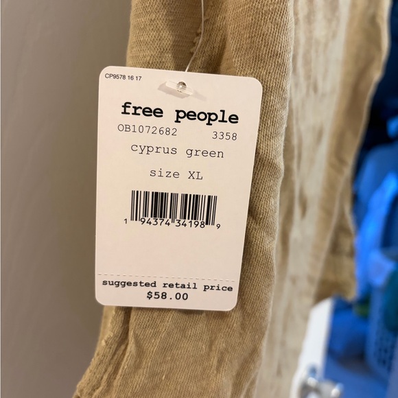 NWT Free People Cyprus Green Tank Top - Picture 3 of 6